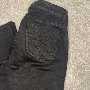 CHANEL Black Skinny Jeans with Quilted Detail